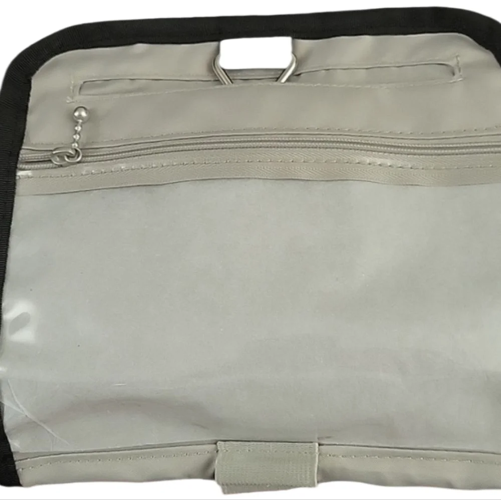NWOT Baggallini Charcoal Floral Organizer Travel Toiletry Bag